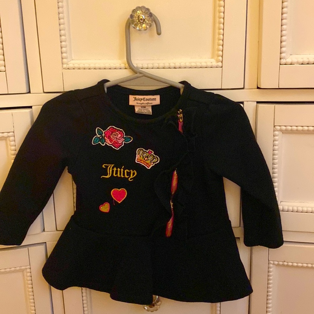 Black Juicy Couture Peplum Too 12 months